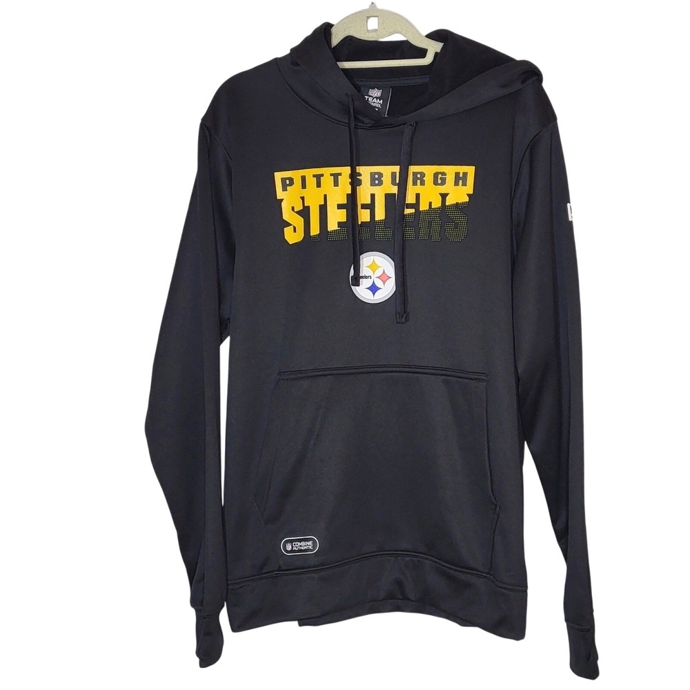 New Era NFL Pittsburgh Steelers Combine Authentic Hoodie Black Mens Large